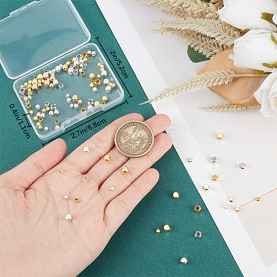 120Pcs 6 Style Brass Beads KK-CN0002-73-1