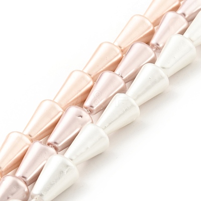 Electroplated Shell Pearl Beads Strands BSHE-G027-06-1