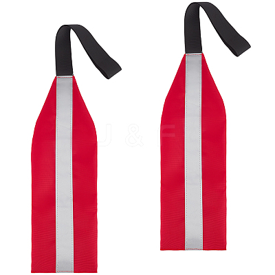2Pcs Oxford Fabric Reflective Safety Flag for Kayaks AJEW-GF0014-19C-1