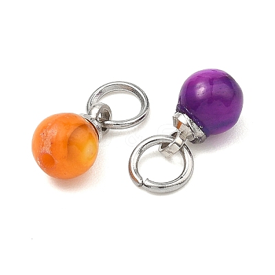 Dyed Natural Freshwater Shell Pendants PALLOY-JF05339-02-1