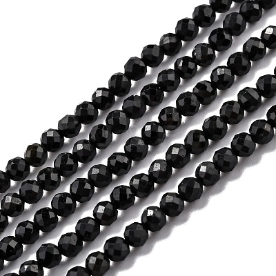 Natural Black Tourmaline Beads Strands X-G-H266-11A-1