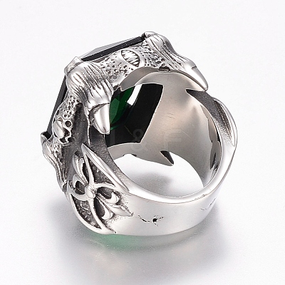 304 Stainless Steel Finger Rings RJEW-G091-26-D-1