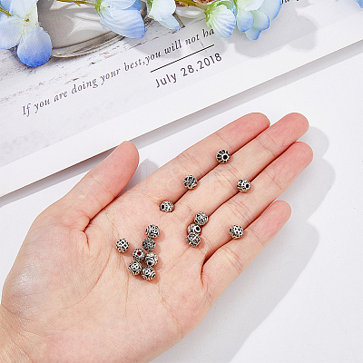 150Pcs 10 Style Zinc Alloy Beads FIND-DC0003-67-1