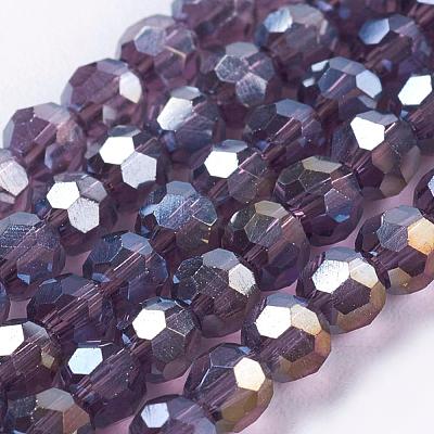 Electroplate Glass Beads Strands EGLA-D021-73-1