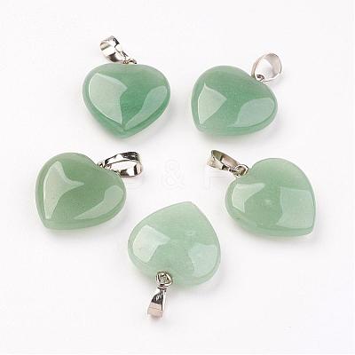 Natural Green Aventurine Pendants G-G956-B02-FF-1