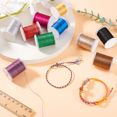 10 Rolls 10 Colors Waxed Nylon Cord DIY-WH0656-17A-1