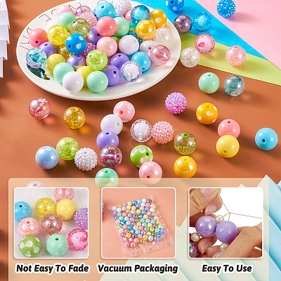 82Pcs 32 Style Mixed Style Acrylic Beads MACR-TA0001-23-1