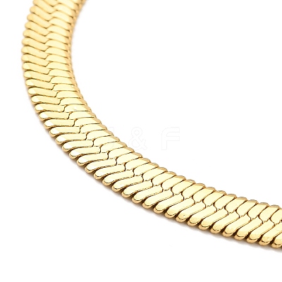 Ion Plating(IP) 304 Stainless Steel Herringbone Chain Necklace for Men Women NJEW-E076-04D-G-1