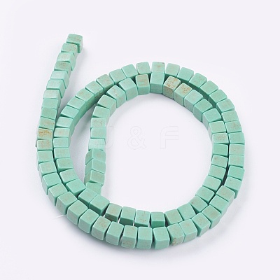 Synthetic Turquoise Beads Strands X-TURQ-G108-4x4mm-03-1