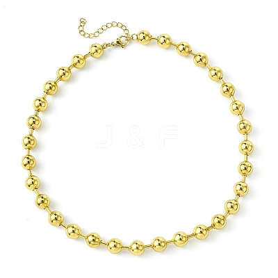 Ion Plating(IP) 304 Stainless Steel Bead Necklaces for Men Women NJEW-C053-05B-G-1