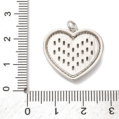 Brass Micro Pave Clear Cubic Zirconia Pendants KK-U076-21P-1