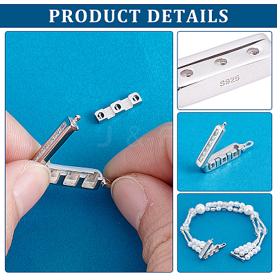 1Pc 925 Sterling Silver Twister Clasps STER-PH0003-07-1