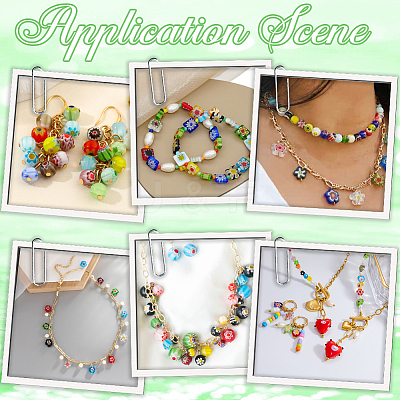 3 Strands 3 Styles Handmade Millefiori Glass Beads Strands LK-PA0001-04A-1