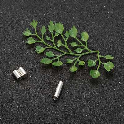 Tarnish Resistant Column 304 Stainless Steel Magnetic Clasps with Glue-in Ends X-STAS-I026-03-1