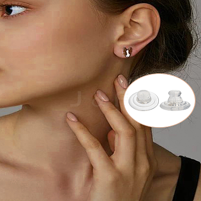 10Pcs Silicone Ear Nuts FIND-LP0005-63S-1
