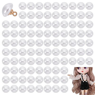 100Pcs 1-Hole Resin Buttons RESI-FG0001-12B-1