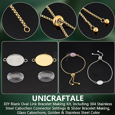 DIY Blank Oval Link Bracelet Making Kit DIY-UN0005-28-1