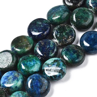 Natural Chrysocolla and Lapis Lazuli Beads Strands G-N330-032B-01-1