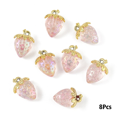 Transparent Acrylic with Alloy Pendants TACR-YW0003-14G-1