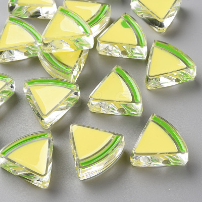 Transparent Enamel Acrylic Beads TACR-S155-001B-1