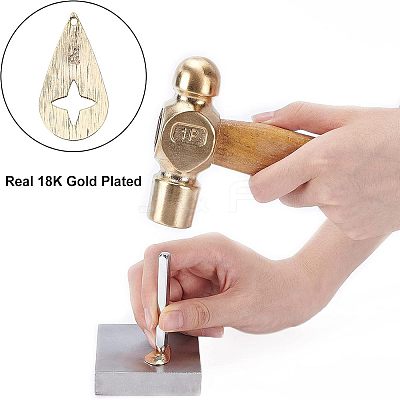 Brass Drawbench Pendants KK-NB0001-23G-NF-1