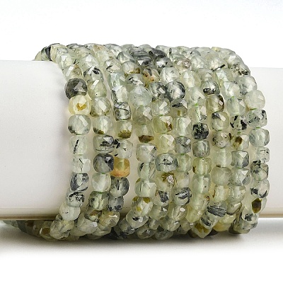 Natural Prehnite Beads Strands G-B171-A01-4x4mm-1