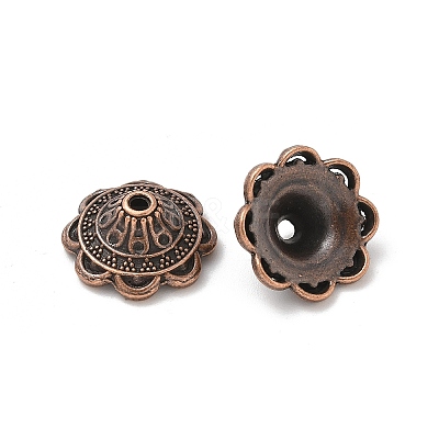 Tibetan Style Alloy Bead Caps TIBE-P003-81A-R-1