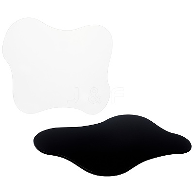 2Pcs 2 Colors Acrylic Cup Mats AJEW-DR0001-15-1