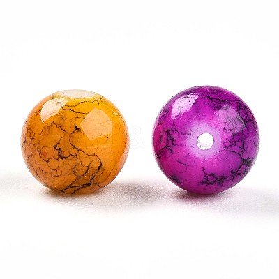 Baking Paint Glass Beads DGLA-S115-10mm-MS-1
