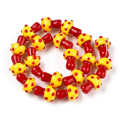 Handmade Lampwork Beads Strands LAMP-N024-09I-1