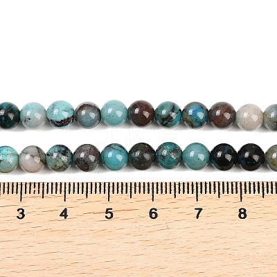 Natural Chrysocolla Beads Strands G-K405-B01-6mm-1
