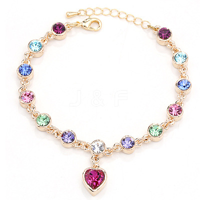 Alloy Rhinestone Charm Bracelets FS-WG1766B-16-1