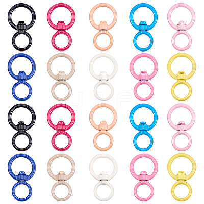 30Pcs Spray Painted Alloy Swivel Clasps FIND-SP0004-94-1