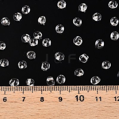 6/0 Baking Paint Transparent Fringe Glass Seed Beads SEED-N006-06A-1