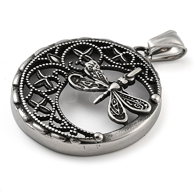 304 Stainless Steel Pendants STAS-B057-03AS-1