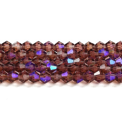 Transparent Electroplate Glass Beads Strands EGLA-A039-T3mm-L05-1