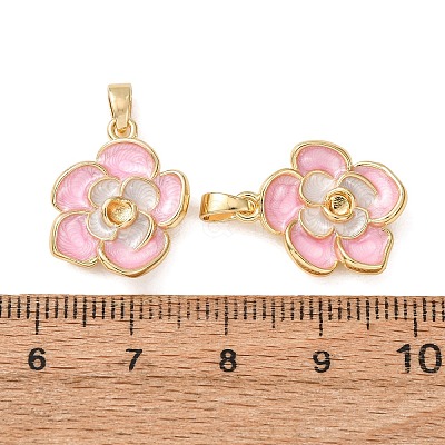 Brass Enamel Pendants KK-CBAB0D3-01G-C-1