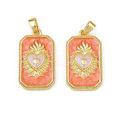 Brass Enamel Pendants X-KK-L190-008G-01-1
