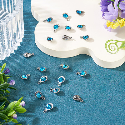 20Pcs Faceted Glass Charms RGLA-TADJ0001-01J-1