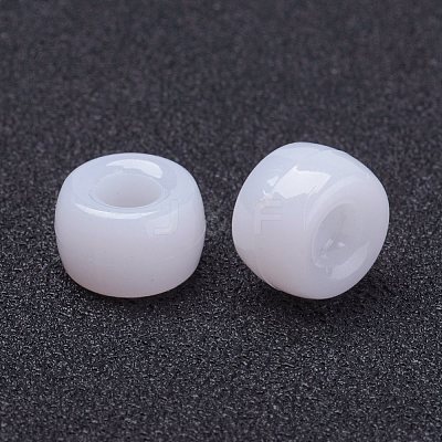Opaque Acrylic European Beads X-PL338-1-1