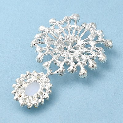 Zinc Alloy Rhinestone Pendants PALLOY-Z017-01C-S-1