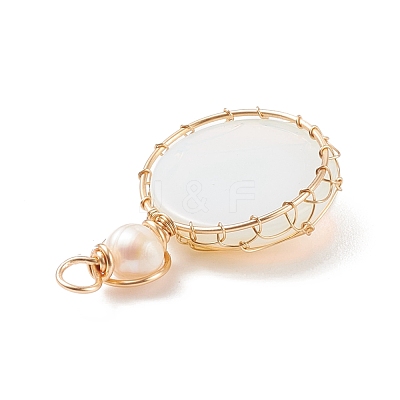 Opalite Pendants PALLOY-JF01556-06-1