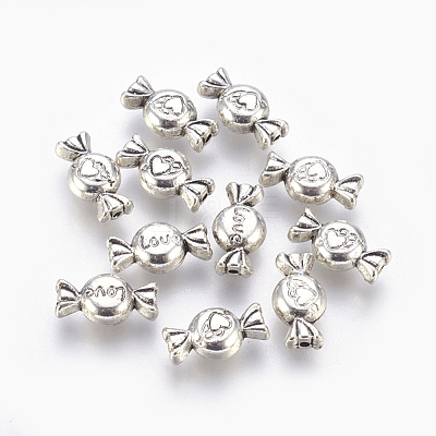 Tibetan Style Alloy Beads X-TIBEB-R035-AS-LF-1