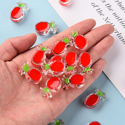Transparent Enamel Acrylic Beads TACR-S155-002F-1