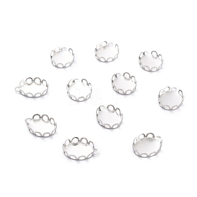 Non-Tarnish 304 Stainless Steel Charms Cabochon Settings STAS-Y001-11P-1