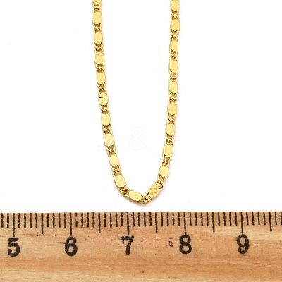 Brass Link Chain Necklaces for Women NJEW-D302-30G-1