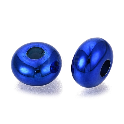 UV Plating Opaque Acrylic European Beads PACR-T017-19M-03-1