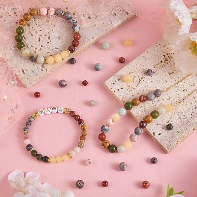 140Pcs 7 Style Natural Gemstone Beads G-SZ0001-99A-1