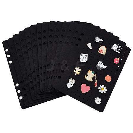 14Pcs Felt Cloth Pin Brooch Storage Binder Sheets for Enamel Pin Collection Book AJEW-WR0002-93B-1