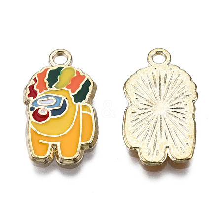 Alloy Enamel Pendants ENAM-N059-93-1